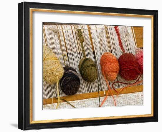 Weaving Yarn, Turkey-Joe Restuccia III-Framed Photographic Print