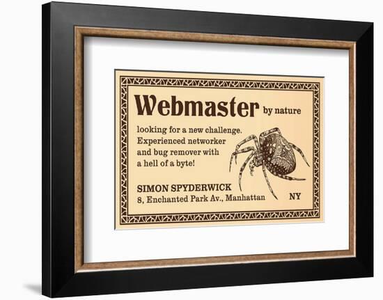 Webmaster-null-Framed Premium Giclee Print