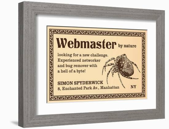 Webmaster-null-Framed Art Print