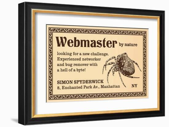 Webmaster-null-Framed Art Print