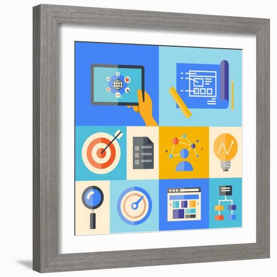 Website Development Illustration Concept-bloomua-Framed Art Print