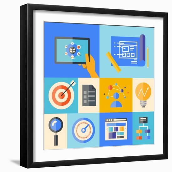 Website Development Illustration Concept-bloomua-Framed Art Print