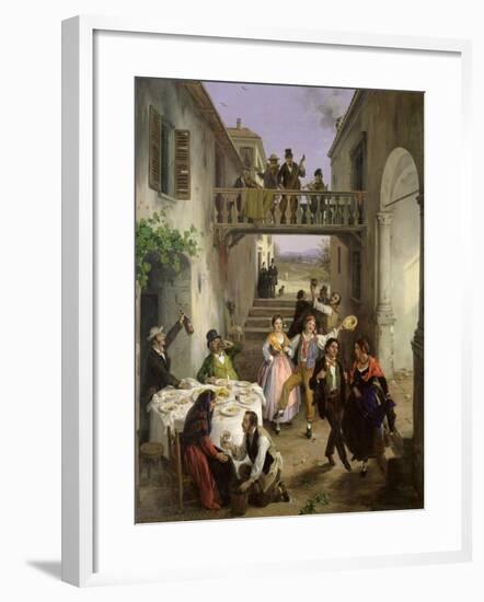 Wedding at Brianza, 1873-Angelo Inganni-Framed Giclee Print