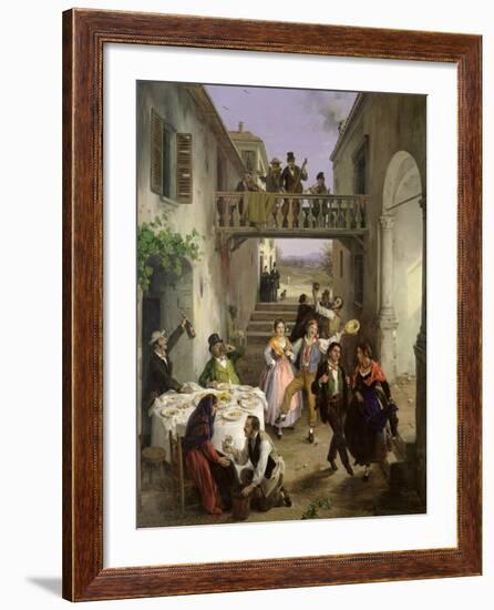 Wedding at Brianza, 1873-Angelo Inganni-Framed Giclee Print