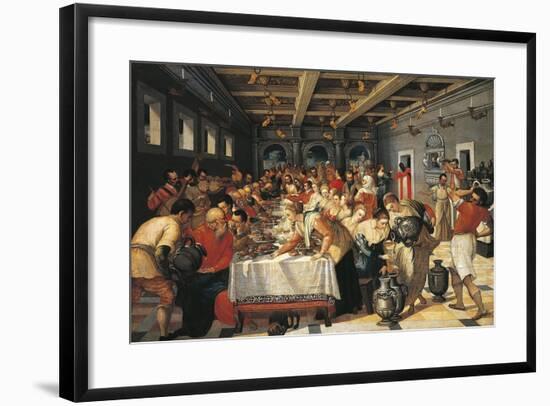 Wedding at Cana, Attributed to Michael Damaskenos-null-Framed Giclee Print