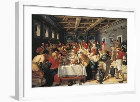 Wedding at Cana, Attributed to Michael Damaskenos-null-Framed Giclee Print