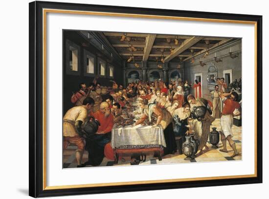 Wedding at Cana, Attributed to Michael Damaskenos-null-Framed Giclee Print