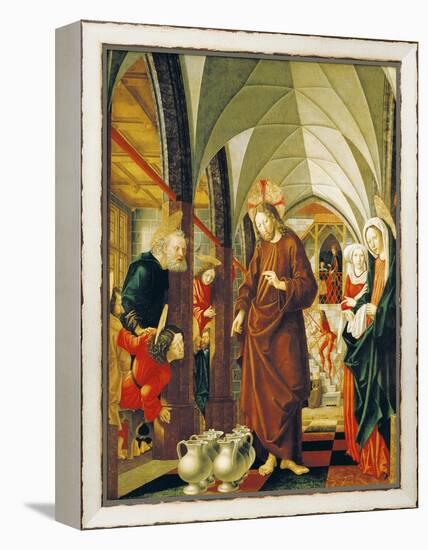 Wedding at Cana, Panel from Stories of Christ, St Wolfgang Altarpiece, 1479-1481-Michael Pacher-Framed Premier Image Canvas