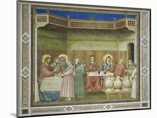 Wedding at Cana-Giotto di Bondone-Mounted Giclee Print