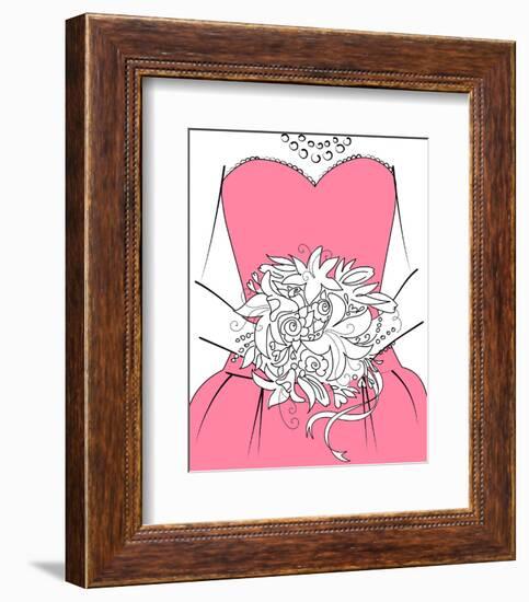 Wedding Background. Bridesmaid with Bouquet-Alisa Foytik-Framed Photo