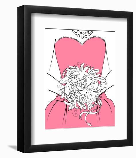 Wedding Background. Bridesmaid with Bouquet-Alisa Foytik-Framed Photo