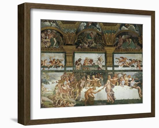 Wedding Banquet-Feast of the Gods-Giulio Romano-Framed Giclee Print