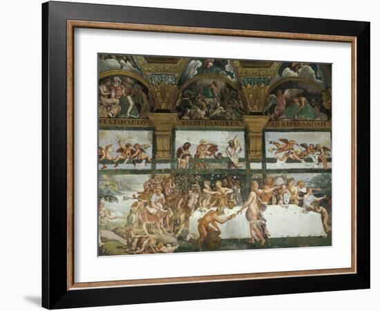 Wedding Banquet-Feast of the Gods-Giulio Romano-Framed Giclee Print