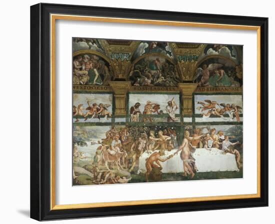 Wedding Banquet-Feast of the Gods-Giulio Romano-Framed Giclee Print