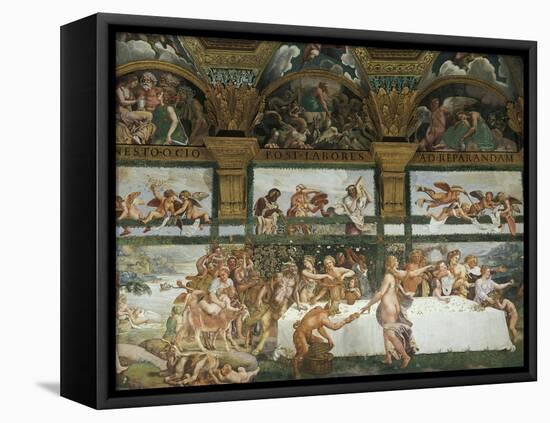 Wedding Banquet-Feast of the Gods-Giulio Romano-Framed Premier Image Canvas