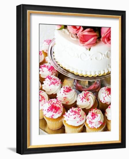 Wedding Cake/Cupcakes-nakactress-Framed Photographic Print