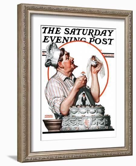 "Wedding Cake," Saturday Evening Post Cover, May 30, 1925-Edmund Davenport-Framed Giclee Print