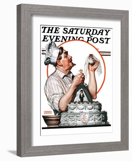 "Wedding Cake," Saturday Evening Post Cover, May 30, 1925-Edmund Davenport-Framed Giclee Print