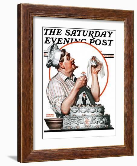 "Wedding Cake," Saturday Evening Post Cover, May 30, 1925-Edmund Davenport-Framed Giclee Print