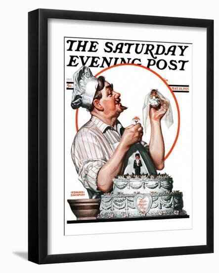 "Wedding Cake," Saturday Evening Post Cover, May 30, 1925-Edmund Davenport-Framed Giclee Print