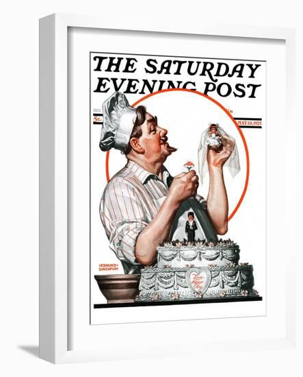 "Wedding Cake," Saturday Evening Post Cover, May 30, 1925-Edmund Davenport-Framed Giclee Print