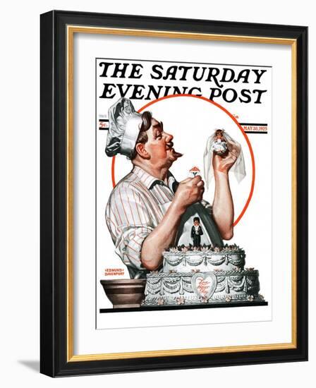 "Wedding Cake," Saturday Evening Post Cover, May 30, 1925-Edmund Davenport-Framed Giclee Print