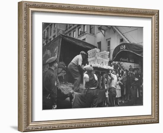 Wedding Cake Shape of White House Delivered for Adam Clayton Powell Jr. and Hazel Scott's Wedding-Sam Shere-Framed Photographic Print