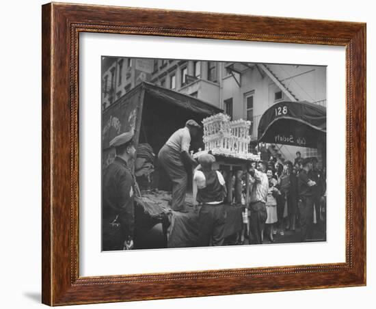 Wedding Cake Shape of White House Delivered for Adam Clayton Powell Jr. and Hazel Scott's Wedding-Sam Shere-Framed Photographic Print