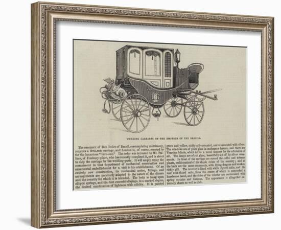 Wedding Carriage of the Emperor of the Brazils-null-Framed Giclee Print