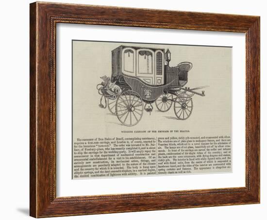 Wedding Carriage of the Emperor of the Brazils-null-Framed Giclee Print