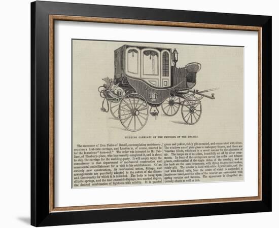 Wedding Carriage of the Emperor of the Brazils-null-Framed Giclee Print