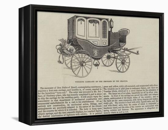 Wedding Carriage of the Emperor of the Brazils-null-Framed Premier Image Canvas