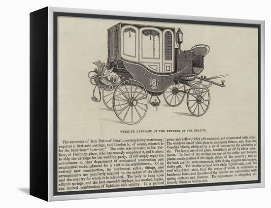 Wedding Carriage of the Emperor of the Brazils-null-Framed Premier Image Canvas