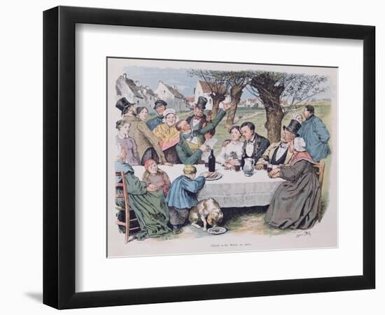 Wedding Celebration, End Nineteenth Century-Henri Pille-Framed Giclee Print