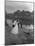 Wedding Couple Crossing the River Don, Mexborough, South Yorkshire, 1961-Michael Walters-Mounted Photographic Print