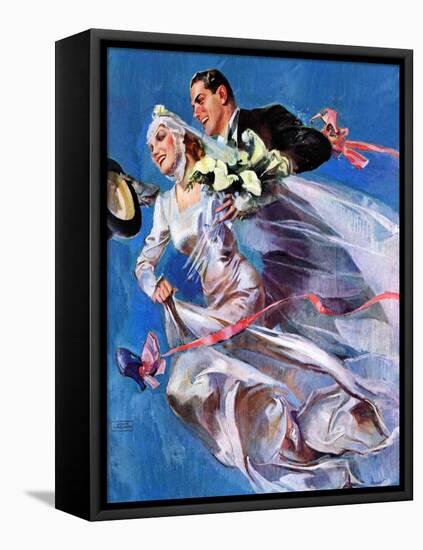 "Wedding Day,"June 24, 1939-John LaGatta-Framed Premier Image Canvas