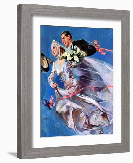 "Wedding Day,"June 24, 1939-John LaGatta-Framed Giclee Print