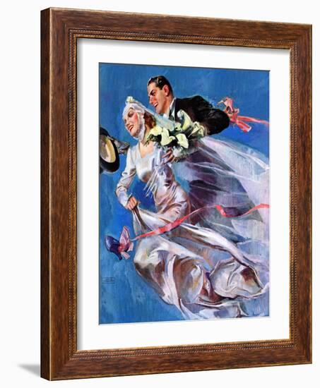 "Wedding Day,"June 24, 1939-John LaGatta-Framed Giclee Print