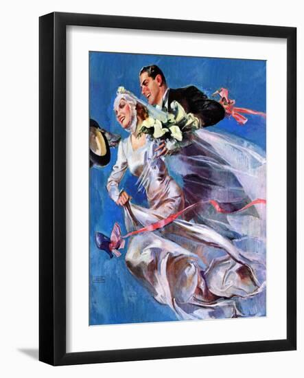 "Wedding Day,"June 24, 1939-John LaGatta-Framed Giclee Print