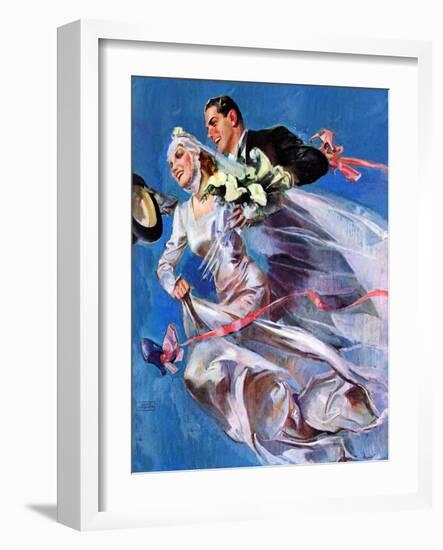 "Wedding Day,"June 24, 1939-John LaGatta-Framed Giclee Print