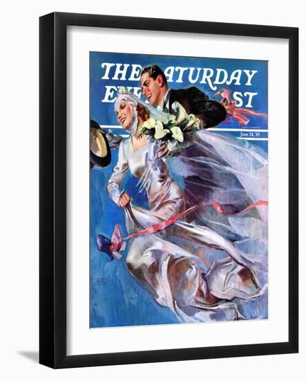 "Wedding Day," Saturday Evening Post Cover, June 24, 1939-John LaGatta-Framed Giclee Print