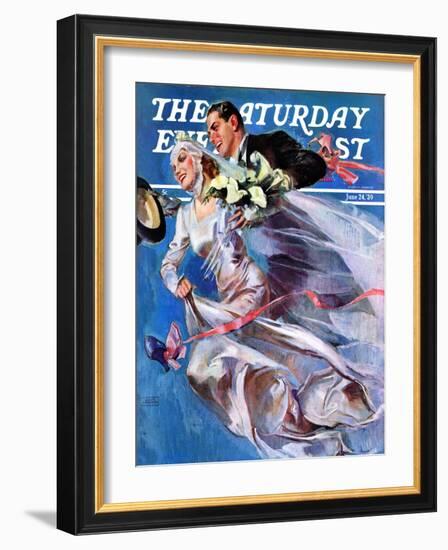 "Wedding Day," Saturday Evening Post Cover, June 24, 1939-John LaGatta-Framed Giclee Print