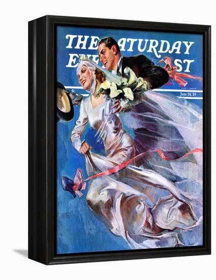 "Wedding Day," Saturday Evening Post Cover, June 24, 1939-John LaGatta-Framed Premier Image Canvas