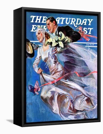 "Wedding Day," Saturday Evening Post Cover, June 24, 1939-John LaGatta-Framed Premier Image Canvas