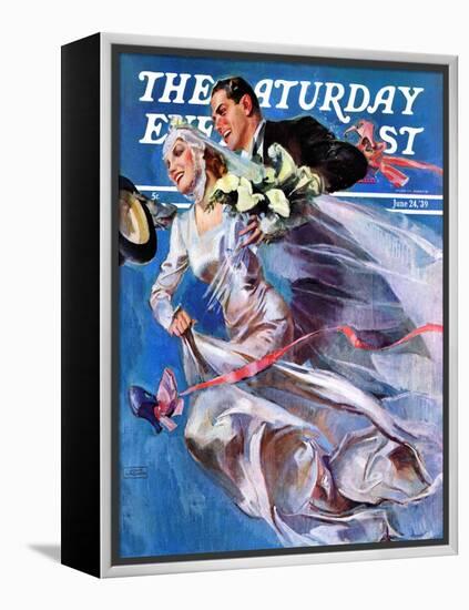 "Wedding Day," Saturday Evening Post Cover, June 24, 1939-John LaGatta-Framed Premier Image Canvas