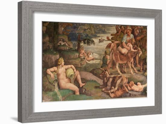 Wedding Feast of Cupid and Psyche, Detail-Giulio Romano-Framed Giclee Print