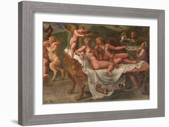 Wedding Feast of Cupid and Psyche, Detail-Giulio Romano-Framed Giclee Print