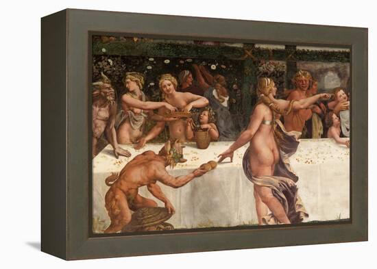 Wedding Feast of Cupid and Psyche, Detail-Giulio Romano-Framed Premier Image Canvas