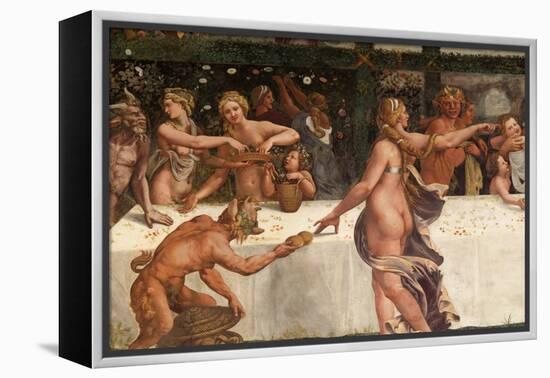 Wedding Feast of Cupid and Psyche, Detail-Giulio Romano-Framed Premier Image Canvas