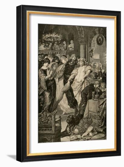 Wedding Lohgengrin and Elsa, Daughter of the Duke of Brabant., 1882-Adolf Closs-Framed Giclee Print